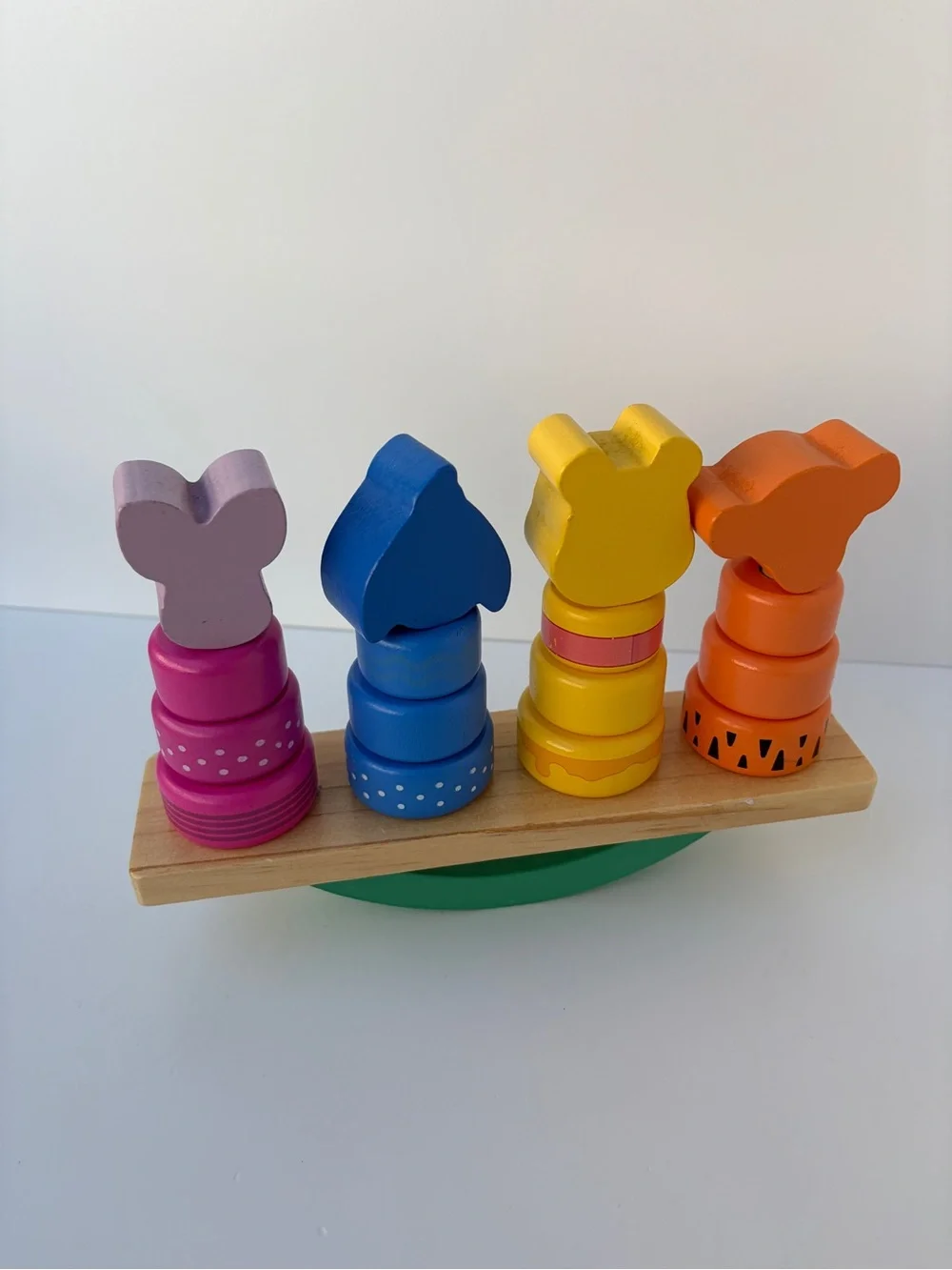 Just Play Disney Wooden Toys Winnie the Pooh Balance Blocks, 17-Piece Set